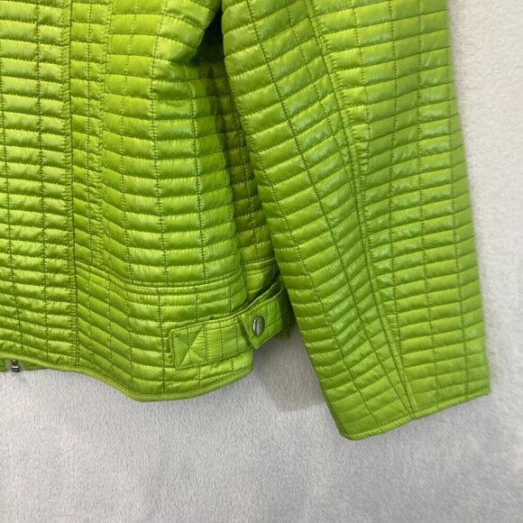 NEW Chicos Additions Green Quilted Zip Up Spring Jacket Size 2 (Large) Telluride - Picture 14 of 15
